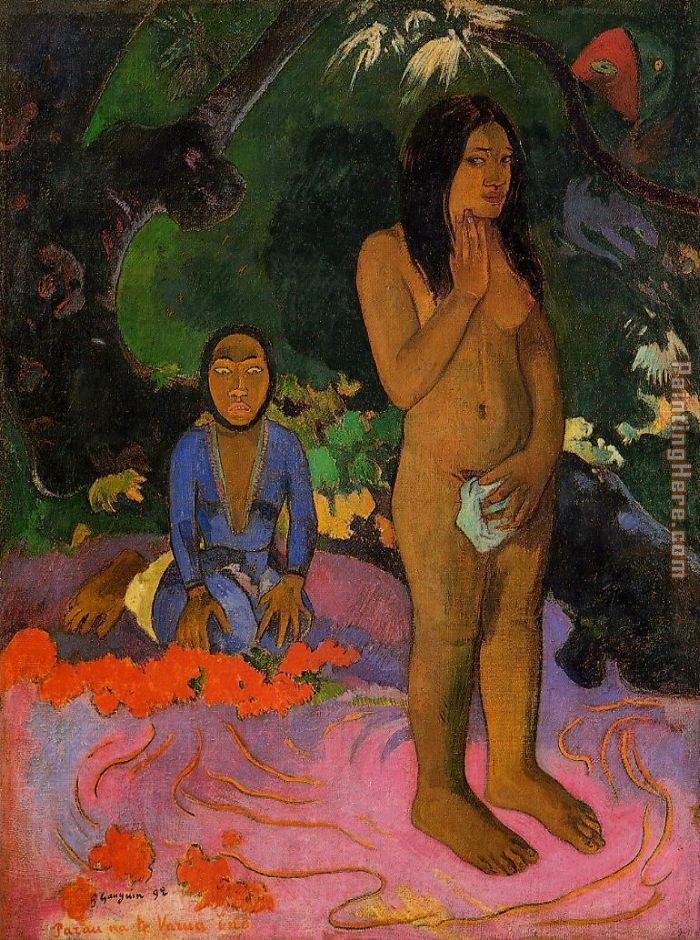 Words of the Devil painting - Paul Gauguin Words of the Devil art painting